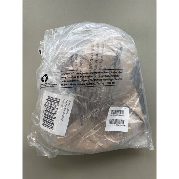 Rhonda Shear 2 Pk Molded Cup Bra with Wrap Back Size 2X Black Beige Comfy 648.15 - Picture 4 of 10